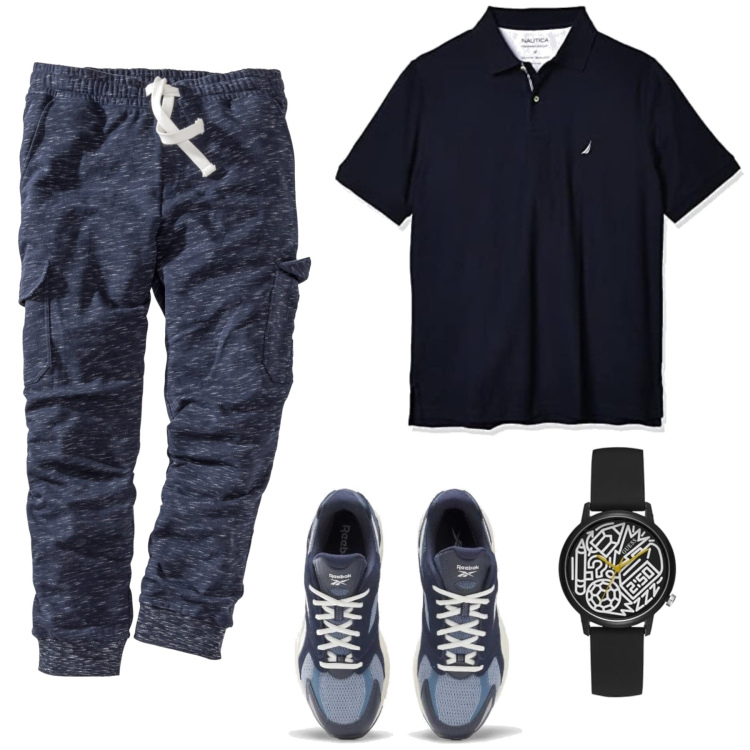 Outfit homme - Stanley. Style Casual pour Tous les jours. Assortir avec pantalons de sport, montres, sneakers, polos.