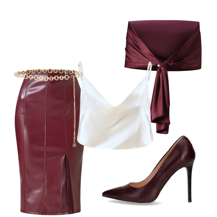 Outfit donna - Total look #2245844. Stile Bon Ton per Serata fuori. Abbinamento con scialli, gonne longuette, canottiere, cinture, décolleté.
