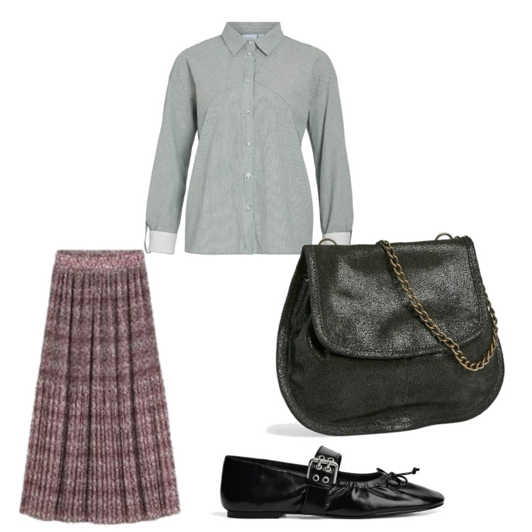 Outfit mujer - Bon ton look. Estilo Bon Ton para Todos los días. Combinación con bailarinas, bolsos de mano, blusas, faldas.