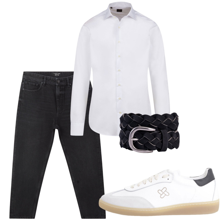 Outfit uomo - Total look #2246097. Stile Casual per Serata speciale. Abbinamento con jeans, sneakers, cinture, camicie.