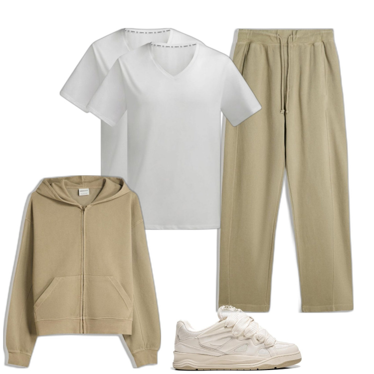 Outfit hombre - Urban #4340. Estilo Urban para Todos los días. Combinación con camiseta, pantalones, sudaderas, sneakers.