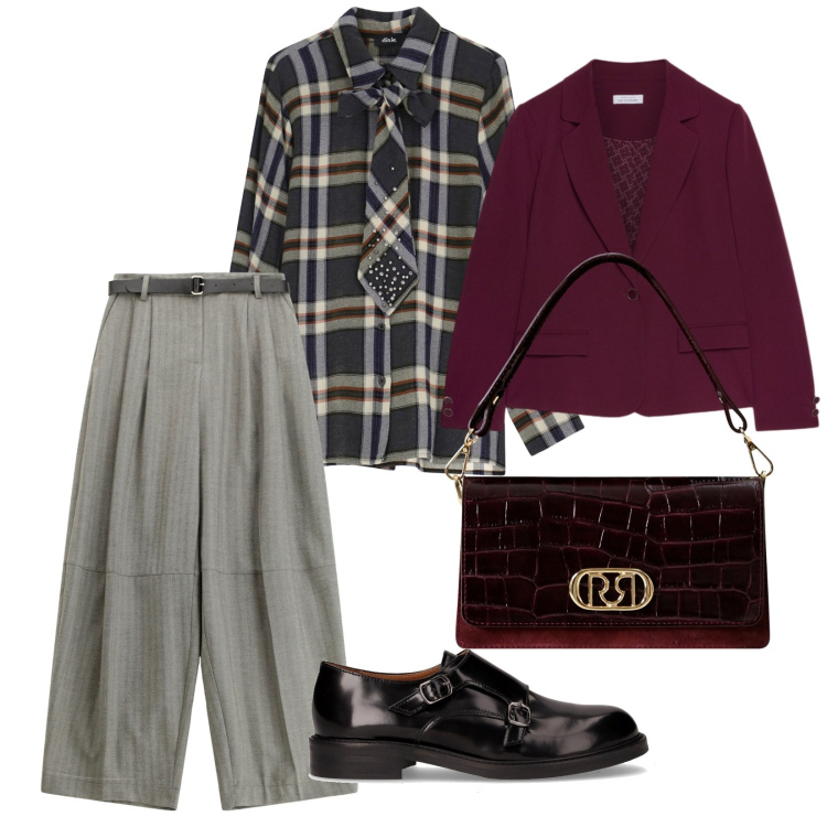 Outfit donna - Ci piace. per Tutti i giorni. Abbinamento con borse a mano, pantaloni, camicie, mocassini, blazer.