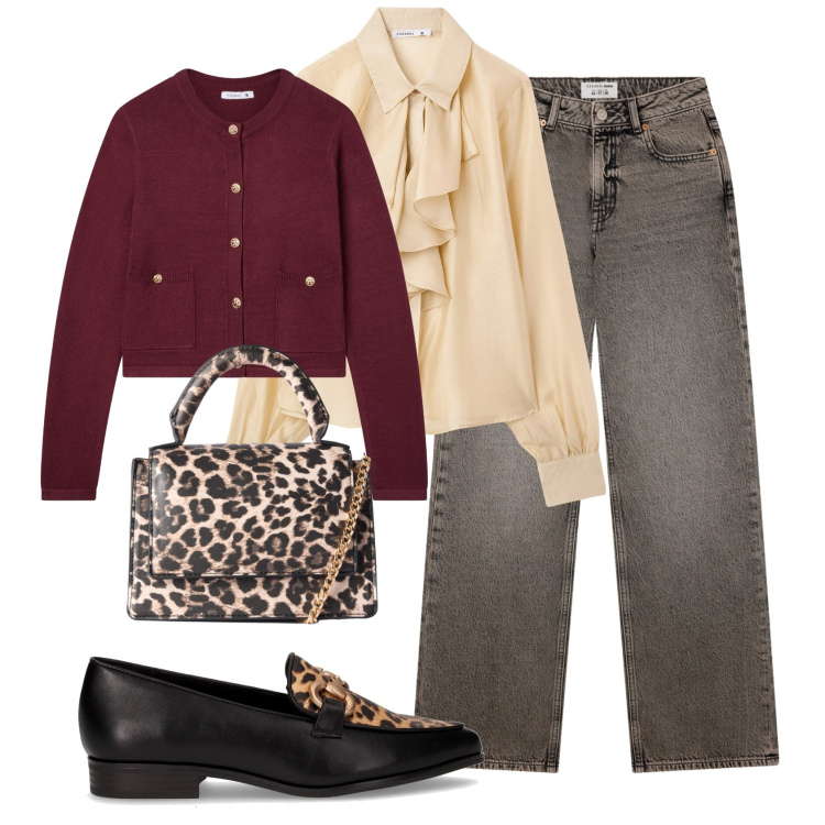 Outfit donna - Terranova new collection. Stile Urban per Tutti i giorni. Abbinamento con camicie, jeans, cardigans, borse a tracolla, mocassini.