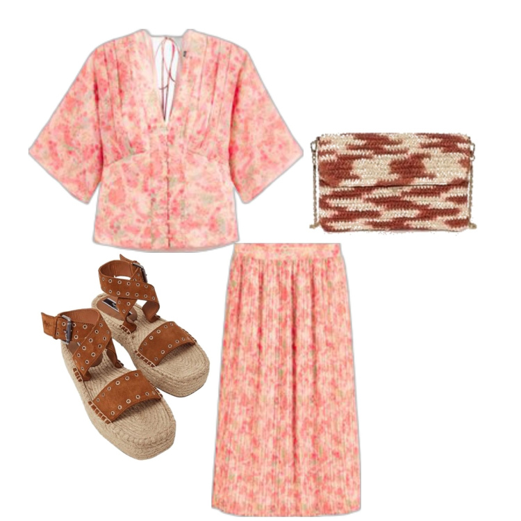 Outfit mujer - Boho #2415. Estilo Boho para Mar. Combinación con sandalias de piel, bandoleras, faldas, blusas.