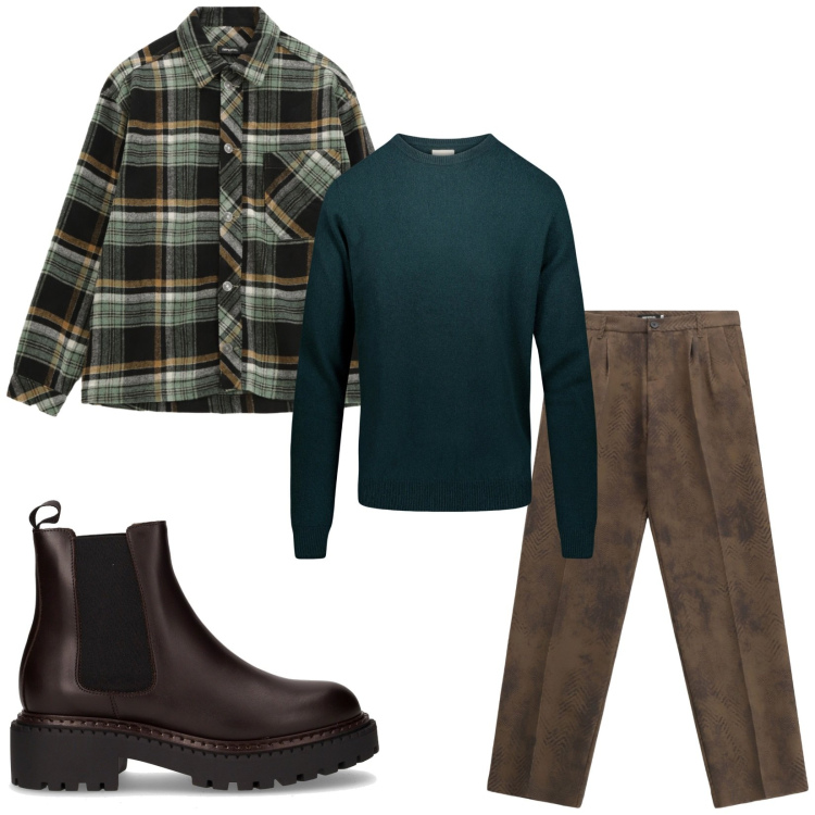 Outfit uomo - Every night. Stile Casual per Serata speciale. Abbinamento con pantaloni, camicie, maglieria, stivali e stivaletti.