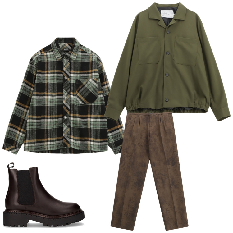 Outfit uomo - Country. Stile Casual per Tutti i giorni. Abbinamento con pantaloni, cappotti, camicie, stivali e stivaletti.