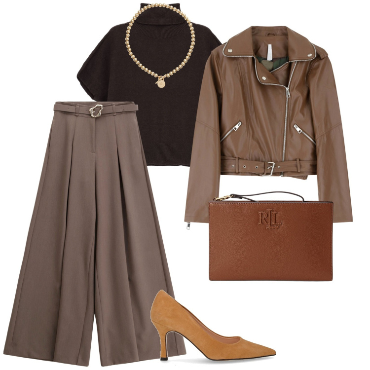 Outfit donna - Imperial. per Ufficio. Abbinamento con giacche, maglieria, pantaloni, collane, pochette, décolleté.