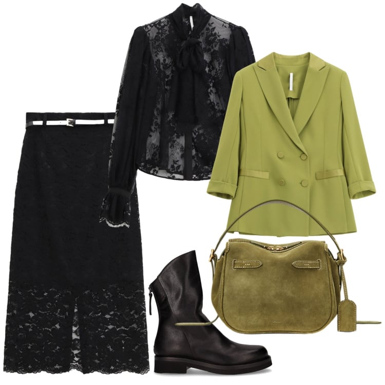 Outfit donna - Imperial. per Cerimonia. Abbinamento con camicie, blazer, gonne lunghe, borse a mano, stivaletti.