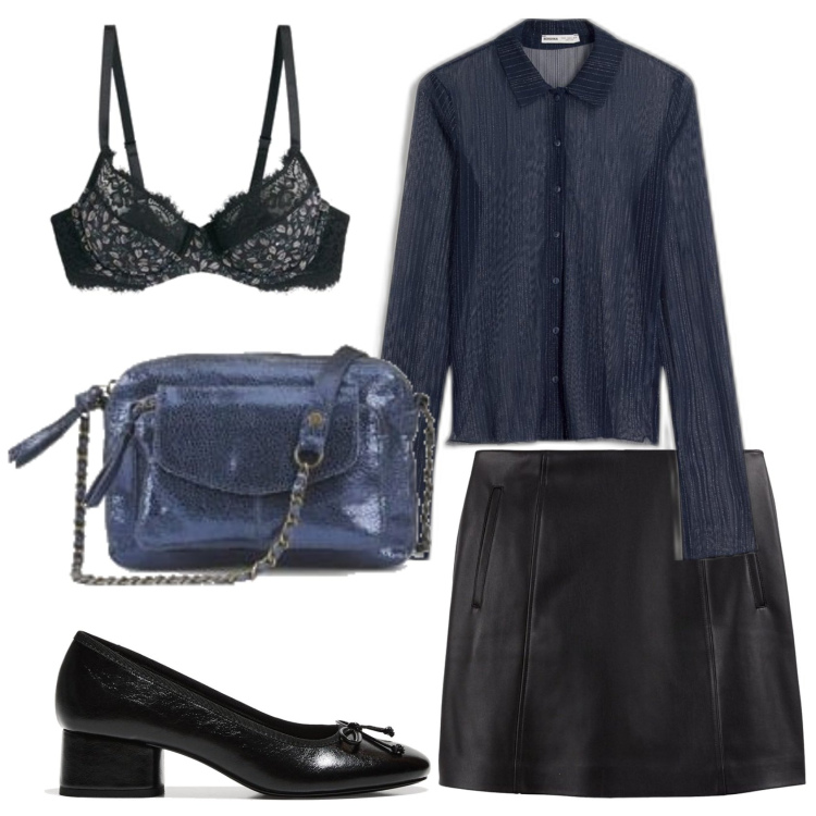 Outfit mujer - Urban look. Estilo Urban para Todos los días. Combinación con minifaldas, bailarinas, bandoleras, sujetadores, camiseta.