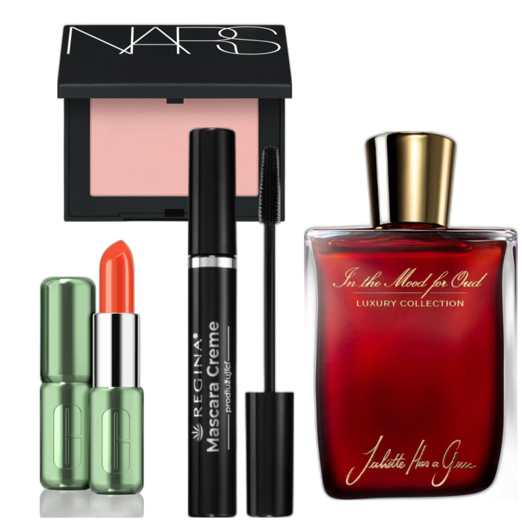 Outfit donna - Beauty-box #2246879. Abbinamento con mascara, profumi, blush, rossetti.