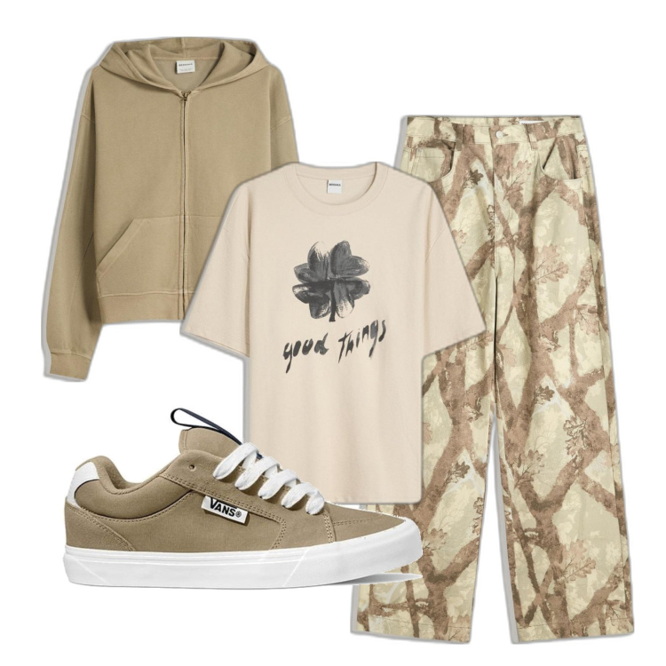 Outfit hombre - Urban #4382. Estilo Urban para Todos los días. Combinación con vaqueros, sneakers, sudaderas, camiseta.