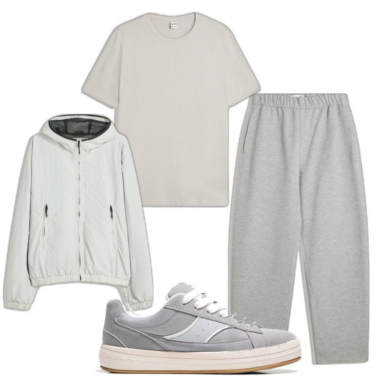 Outfit hombre - Deportes. Estilo Casual para Deporte. Combinación con pantalones, chaquetas, sneakers, camiseta.