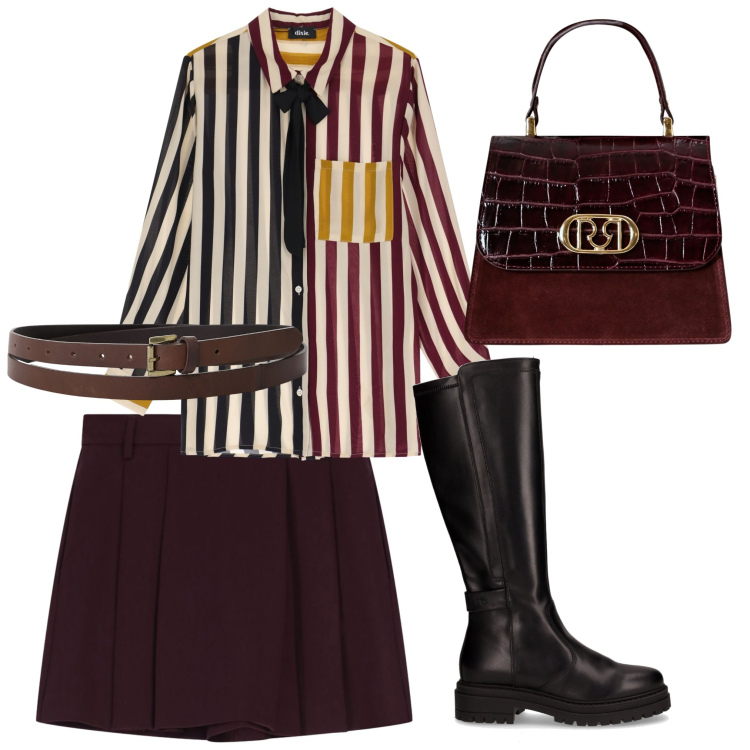 Outfit donna - Una bella camicia. Stile Casual chic per Tutti i giorni. Abbinamento con borse a mano, shorts, camicie, cinture, stivali.