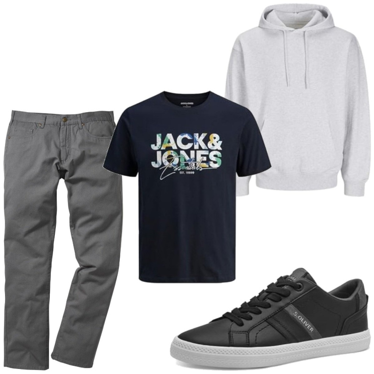 Outfit homme - Urban #4403. Style Urban pour Tous les jours. Assortir avec pantalon , sweats à capuche, sneakers, t-shirts.