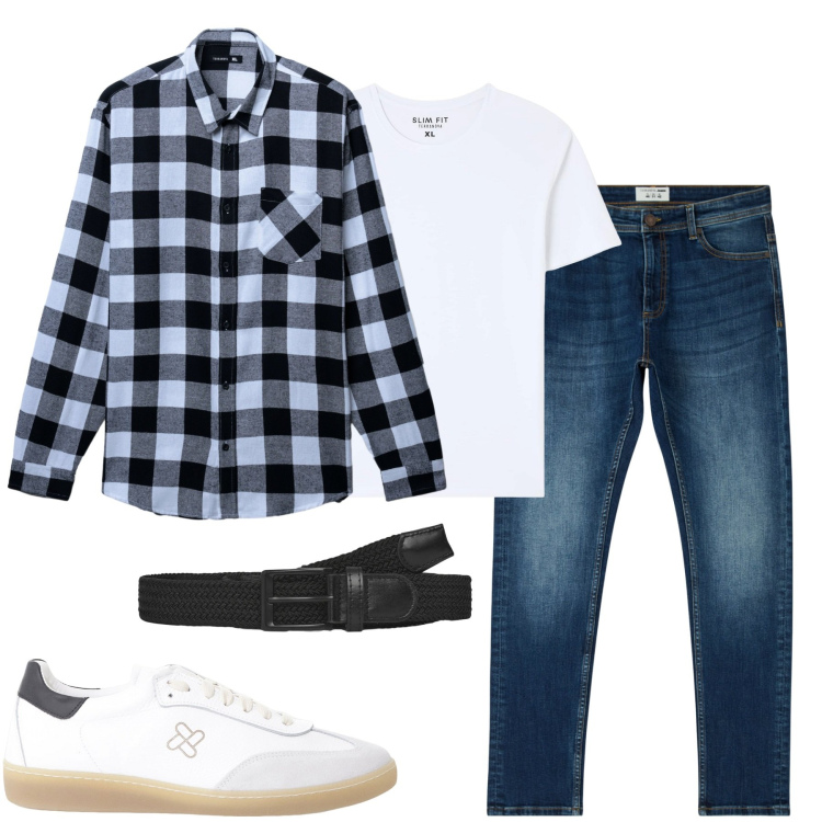 Outfit uomo - Over shirt. Stile Casual per Tutti i giorni. Abbinamento con jeans skinny, t-shirt, cinture, camicie, sneakers.
