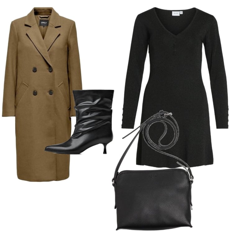 Outfit mujer - Urban style. Estilo Urban para Todos los días. Combinación con abrigos, bolsos saco, vestidos cortos, botines.