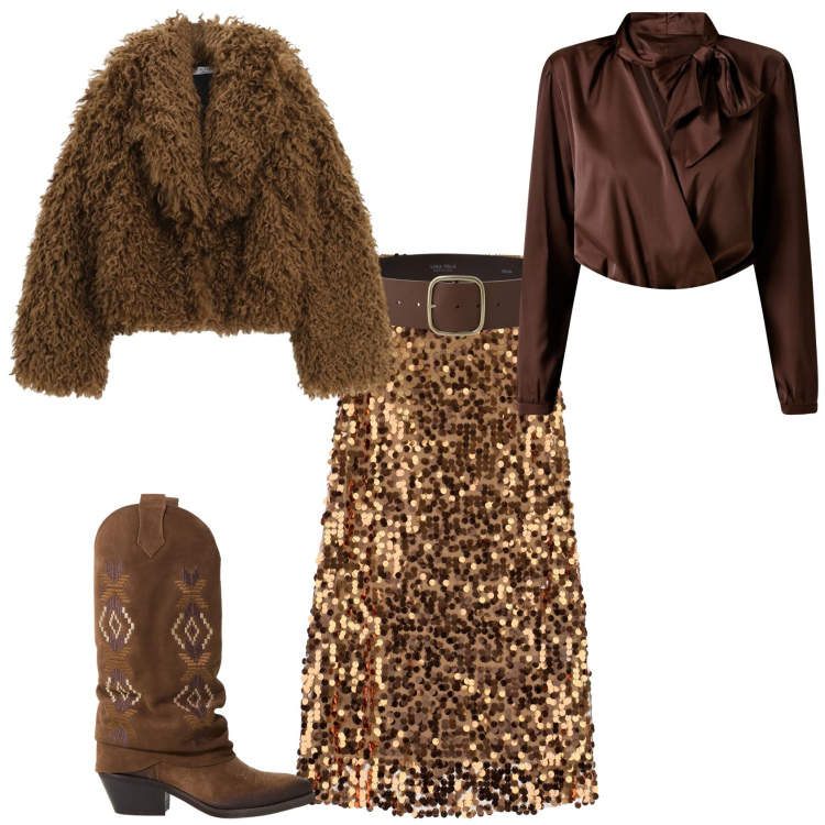 Outfit donna - Glamour serata evento speciale. Stile Glamour per Serata fuori. Abbinamento con body, blazer, gonne lunghe, stivali, cinture.