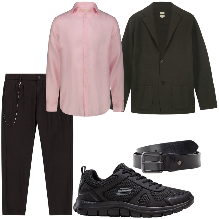 Outfit uomo - Blazer in misto lana per la cena. Stile Urban per Serata speciale. Abbinamento con sneakers, cinture, pantaloni, camicie, giacche.
