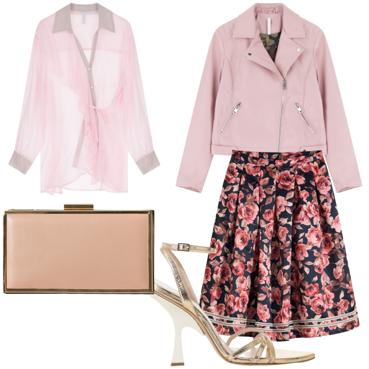 Outfit donna - Cerimonia alternativa. Stile Romantica per Cerimonia. Abbinamento con gonne, pochette, camicie, blazer, sandali col tacco.