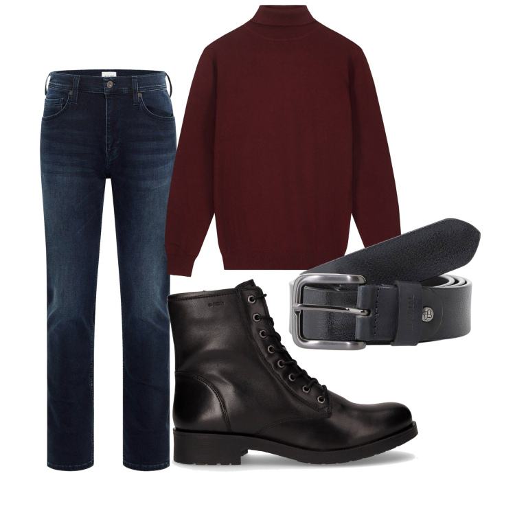 Outfit uomo - Gli stivaletti. Stile Casual per Tutti i giorni. Abbinamento con jeans slim fit, cinture, maglieria, stivali e stivaletti.