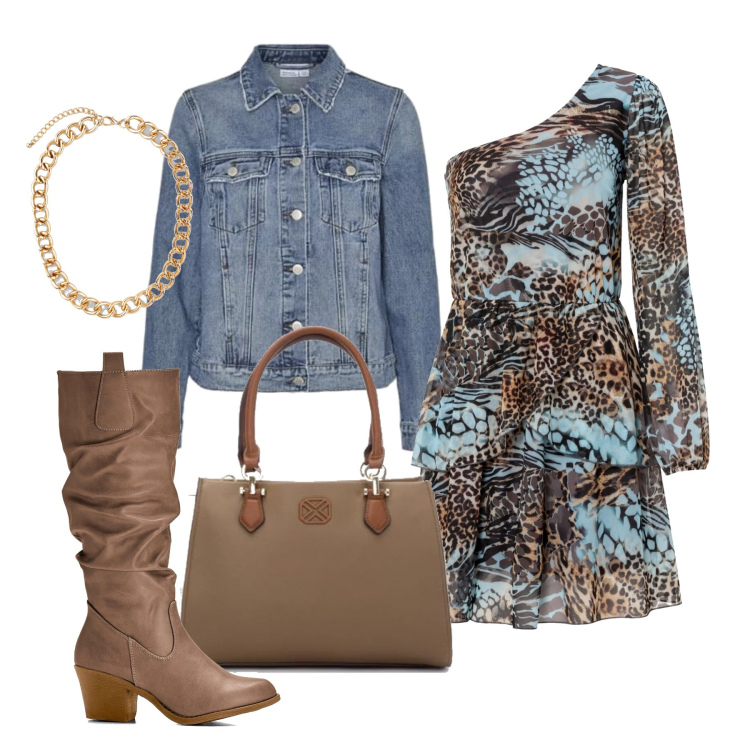 Outfit femme - Septembre. Style Glamour pour Tous les jours. Assortir avec bottes, colliers, robes, blazers, sacs en bandoulière.