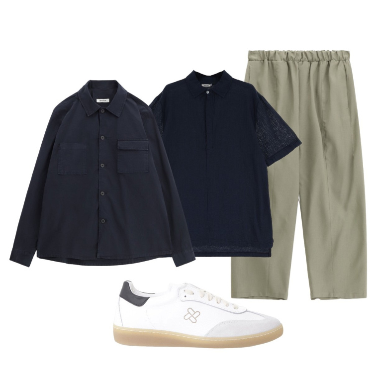 Outfit uomo - Pratico in città. Stile Trendy per Tutti i giorni. Abbinamento con sneakers, pantaloni, giacche, polo.