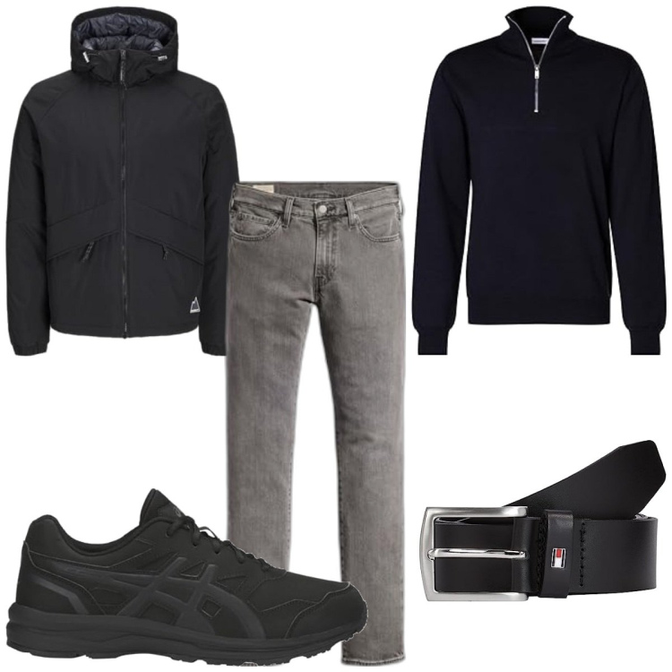 Outfit homme - Urban #4426. Style Urban pour Tous les jours. Assortir avec ceintures, vestes, jeans, pulls, sneakers.