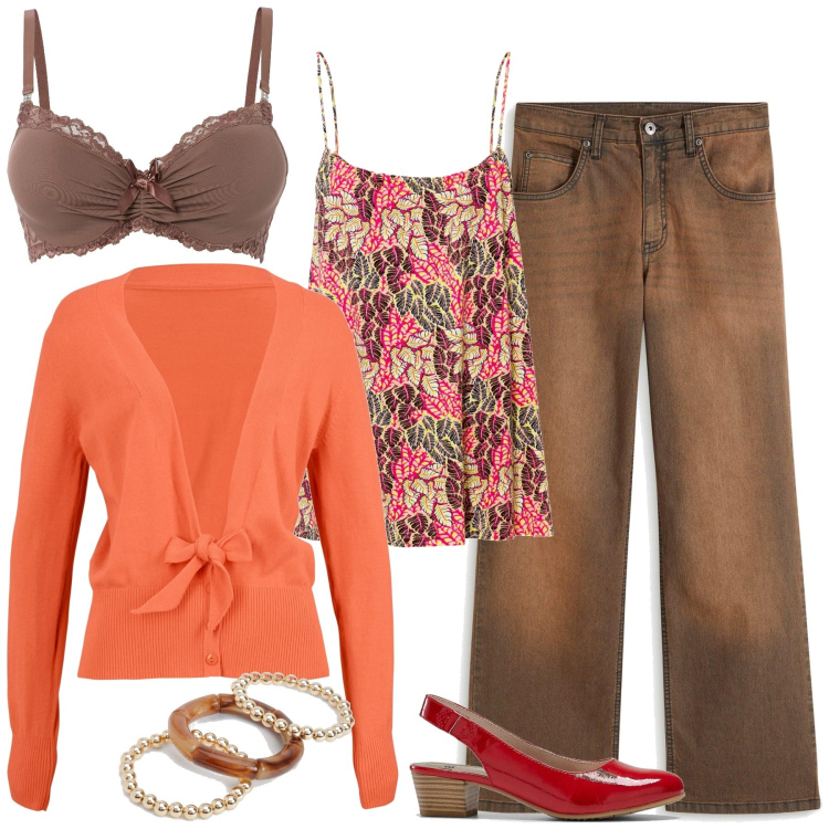 Outfit femme - Madeline. Style Casual chic pour Tous les jours. Assortir avec pulls, hauts, jeans, chaussures à talon, soutiens-gorge, bracelets.
