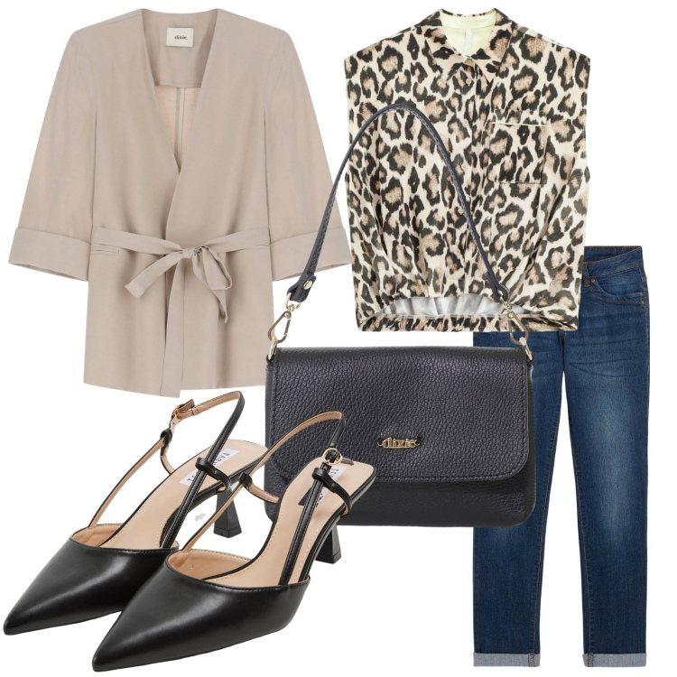 Outfit donna - La giacca chimono. Stile Casual per Ufficio. Abbinamento con jeans dritti, sabot, camicie, blazer, borse a tracolla.