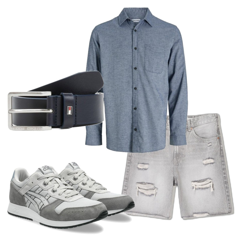 Outfit hombre - Urban style. Estilo Urban para Todos los días. Combinación con bermudas, cinturones, sneakers, camisas.