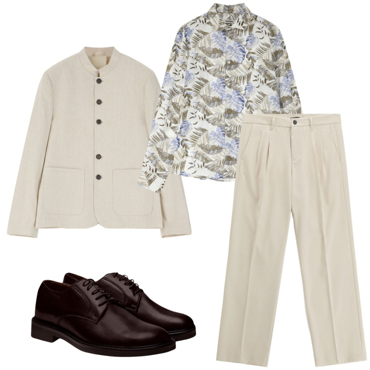 Outfit uomo - Total look #2248901. Stile Business/Elegante per Serata speciale. Abbinamento con giacche, camicie, pantaloni, scarpe stringate.