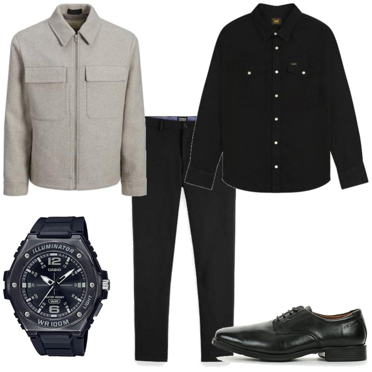 Outfit homme - Business/Elégant #2509. Style Business/Elégant pour Soirée spéciale. Assortir avec vestes, montres analogiques, chaussures à lacets, pantalon , chemisiers.