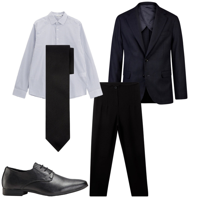 Outfit uomo - Total look #2249453. Stile Business/Elegante per Cerimonia. Abbinamento con scarpe stringate, pantaloni chino, camicie, cravatte, giacche.