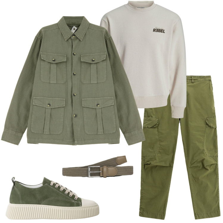 Outfit uomo - Pantaloni cargo. Stile Urban per Tutti i giorni. Abbinamento con felpe, cinture, pantaloni cargo, sneakers, cappotti.