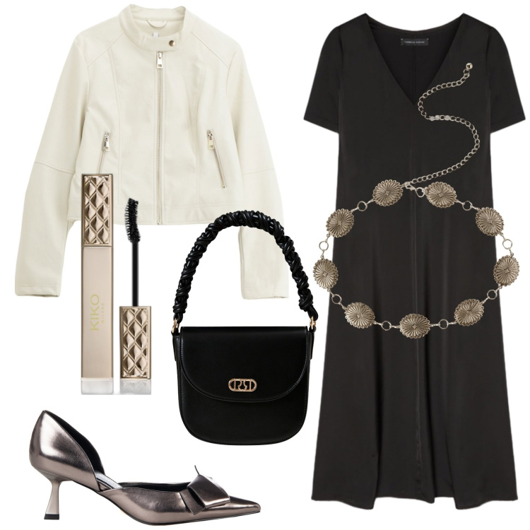 Outfit donna - Stasera. Stile Vintage retrò per Serata fuori. Abbinamento con mascara, cinture, décolleté, borse a mano, giacche, vestiti midi/longuette.