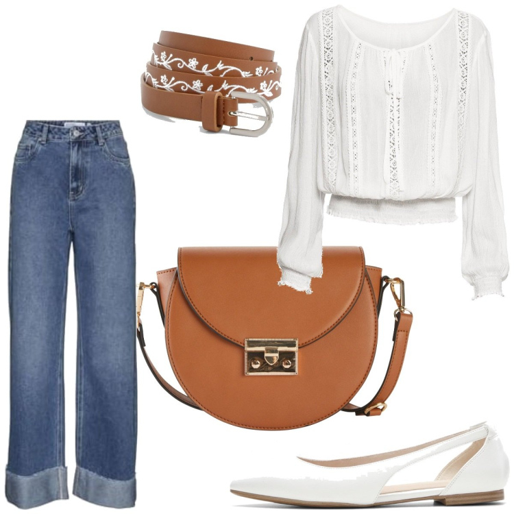 Outfit femme - Boho #2442. Style Boho pour Tous les jours. Assortir avec tuniques, ballerines, sacs en bandoulière, ceintures, jeans.