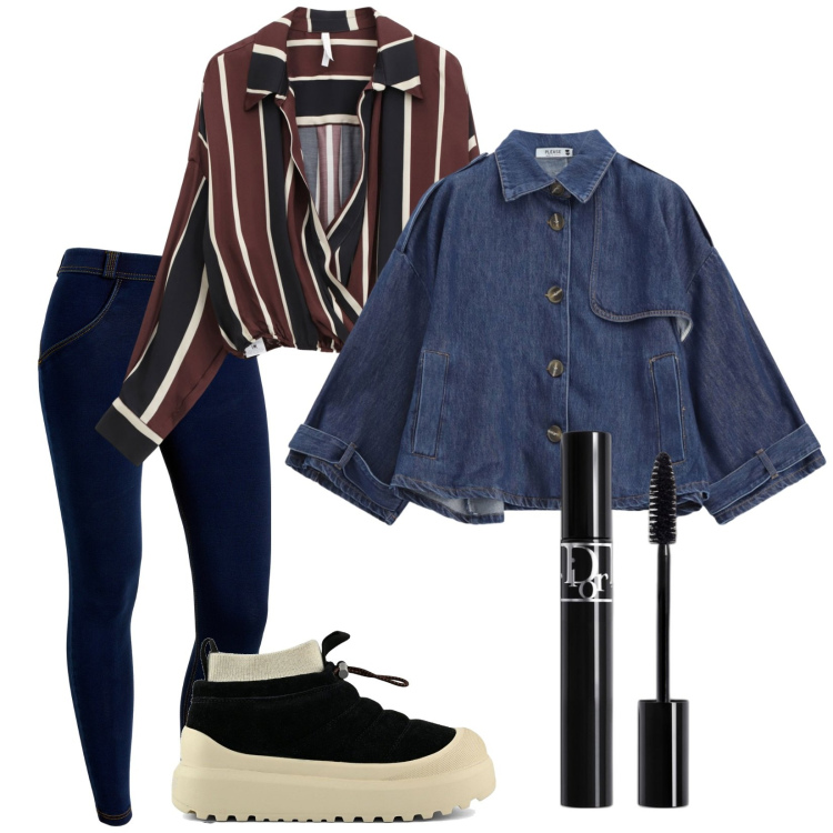 Outfit donna - Super versatile. Stile Trendy per Tutti i giorni. Abbinamento con mascara, blazer, camicie, jeggings, stivaletti.