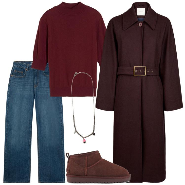 Outfit donna - Il soprabito. Stile Casual per Tutti i giorni. Abbinamento con maglieria, jeans, ciondoli, cappotti, stivali.
