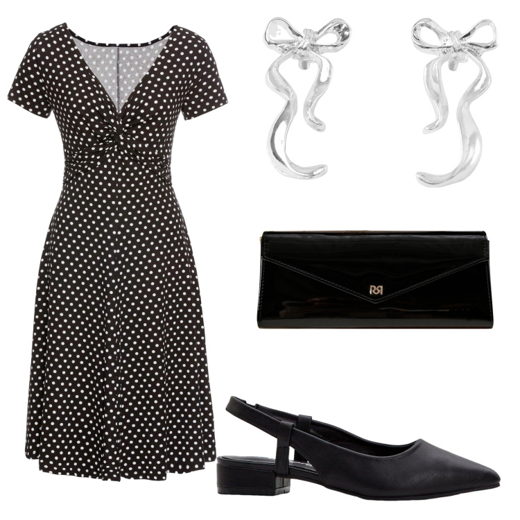 Outfit donna - Total look #2250751. Stile Casual per Tutti i giorni. Abbinamento con décolleté, vestiti lunghi, orecchini, pochette.