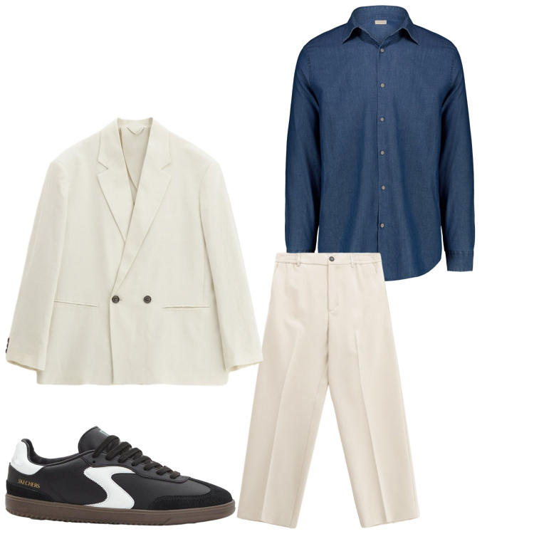 Outfit uomo - Classe. Stile Business/Elegante per Serata speciale. Abbinamento con sneakers, pantaloni, giacche, camicie.