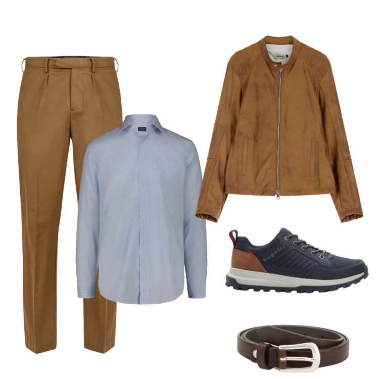 Outfit uomo - Business soft. Stile Business/Elegante per Ufficio. Abbinamento con sneakers, cinture, giacche, pantaloni, camicie.