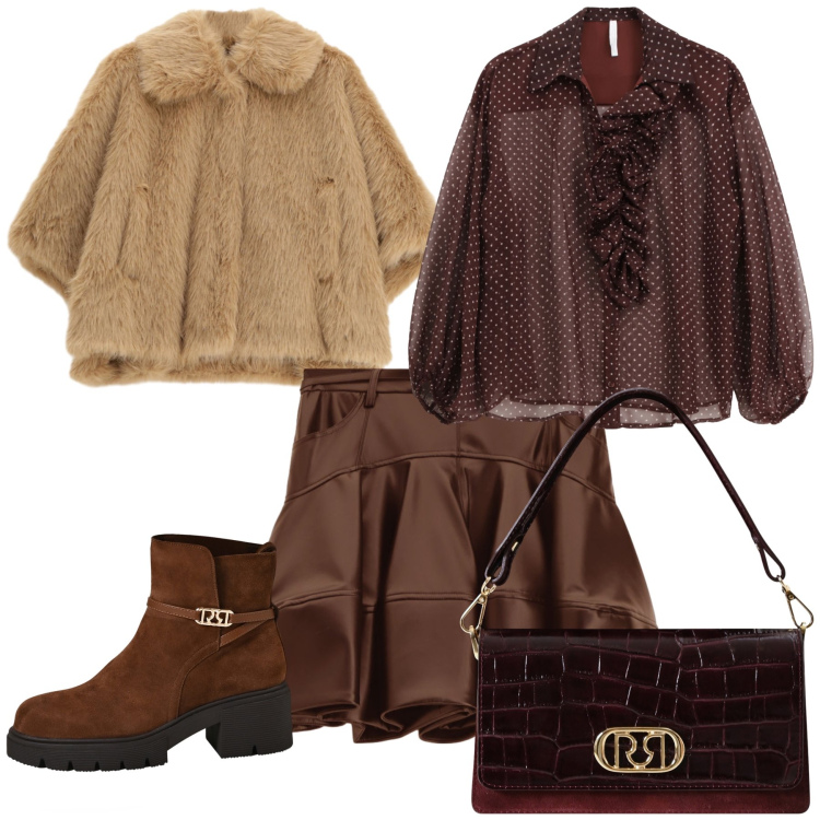 Outfit donna - Wow che serata. Stile Glamour per Serata fuori. Abbinamento con stivaletti, borse a mano, blazer, camicie, minigonne.