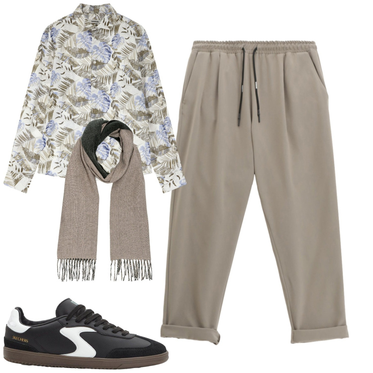 Outfit uomo - Total look #2251331. Stile Urban per Tutti i giorni. Abbinamento con sneakers, camicie, pantaloni, sciarpe.