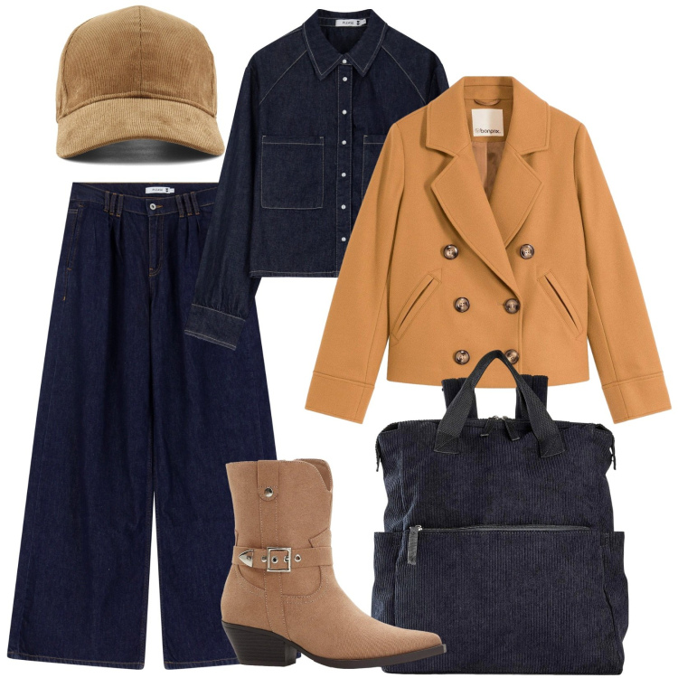 Outfit donna - Stilosi stivaletti con fibbia. Stile Casual per Tutti i giorni. Abbinamento con caban, zaini, stivaletti texani, camicie, jeans, cappelli con visiera.