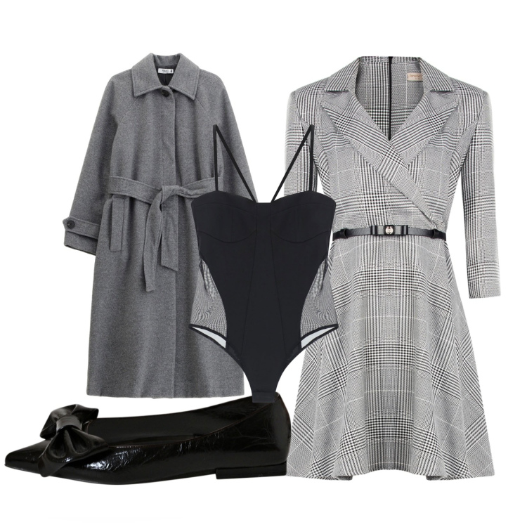 Outfit donna - ...anche l\'intimo è importante. Stile Bon Ton per Serata fuori. Abbinamento con vestiti corti, ballerine, cappotti, body.