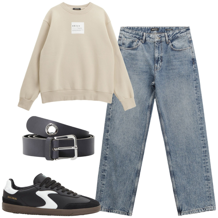 Outfit uomo - La felpa Imperial. Stile Casual per Tutti i giorni. Abbinamento con sneakers, cinture, jeans dritti, felpe.