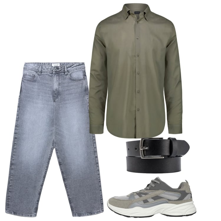 Outfit uomo - Settembre. Stile Casual per Tutti i giorni. Abbinamento con sneakers, jeans, camicie, cinture.