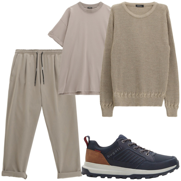 Outfit uomo - Total look #2253331. Stile Casual per Tutti i giorni. Abbinamento con sneakers, maglieria, pantaloni, t-shirt.