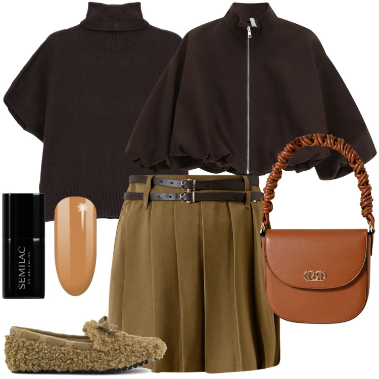 Outfit donna - Lady urban. Stile Trendy per Tutti i giorni. Abbinamento con smalti, minigonne, borse a mano, bomber, maglieria, mocassini.
