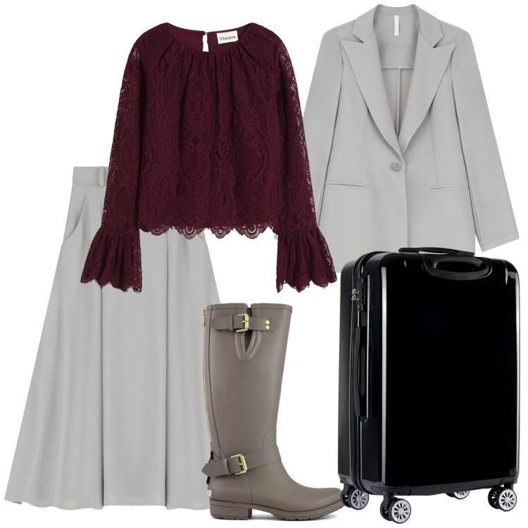 Outfit donna - Bantoa saldi. per Serata fuori. Abbinamento con bluse, blazer, gonne lunghe, valigie, stivali.